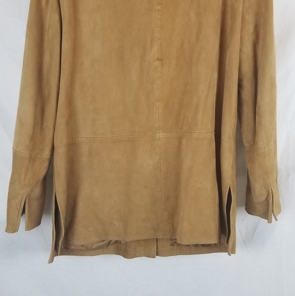 Escada Neiman Marcus Suede Jacket Mustard Brown - Picture 6 of 8